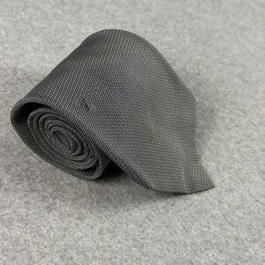 Vintage Garrick Anderson Gray Geometric‎ Silk Tie Made USA 56x4"